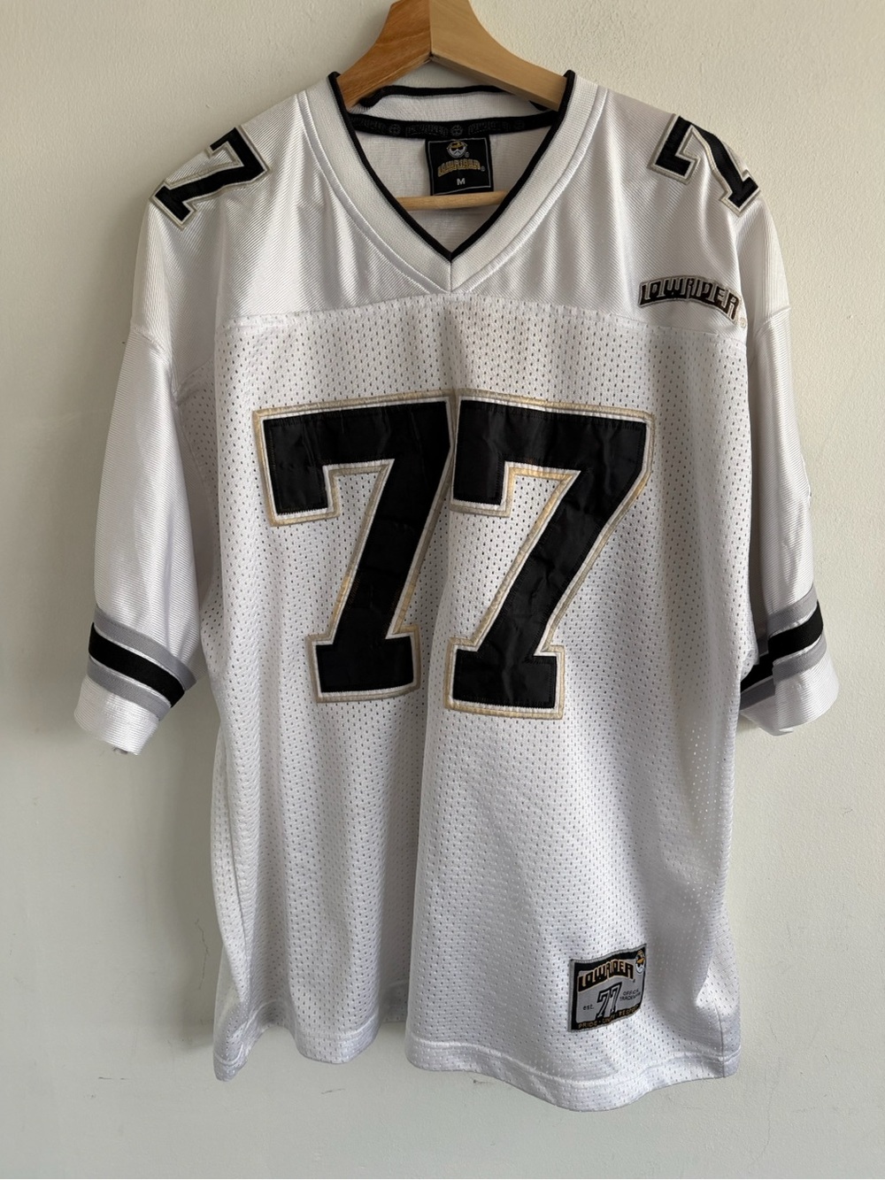 Lowrider Men's White #77 Football Jersey